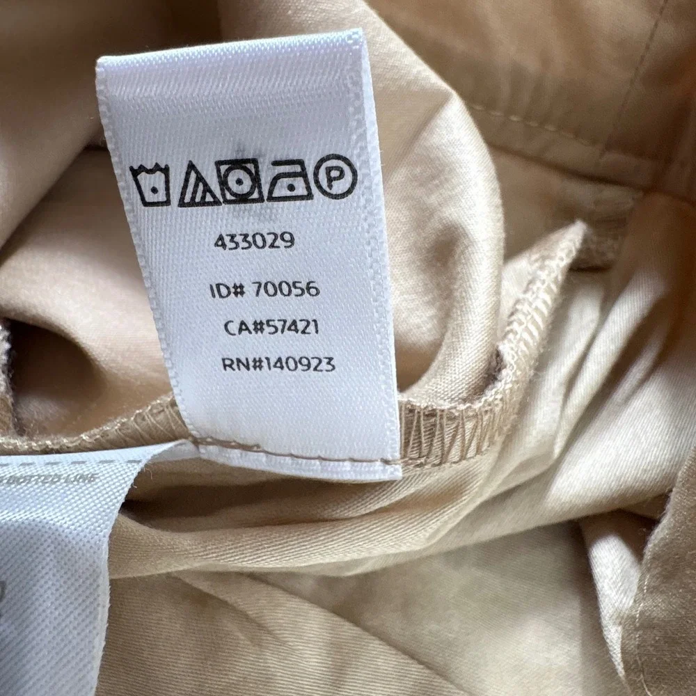 Ann Taylor LOFT‎ Tan Faux Wrap Midi Skirt Ruffle Tie Waist Size 6
